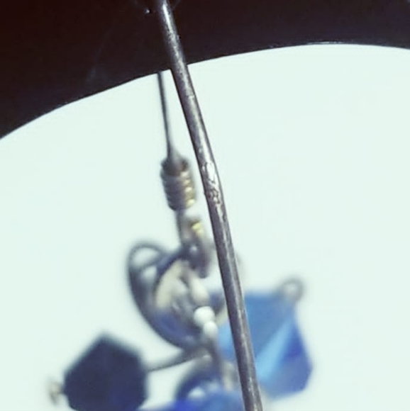 925 Silver Colbat Blue Beads Dropping Earrings. Sterling silver 🌴 - Picture 9 of 9